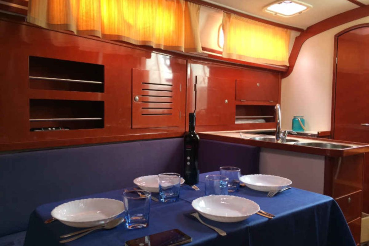 Salon of Nine Muses, a Hanse Yachts Hanse 342 sailboat at Sithonia Municipal Unit, Greece