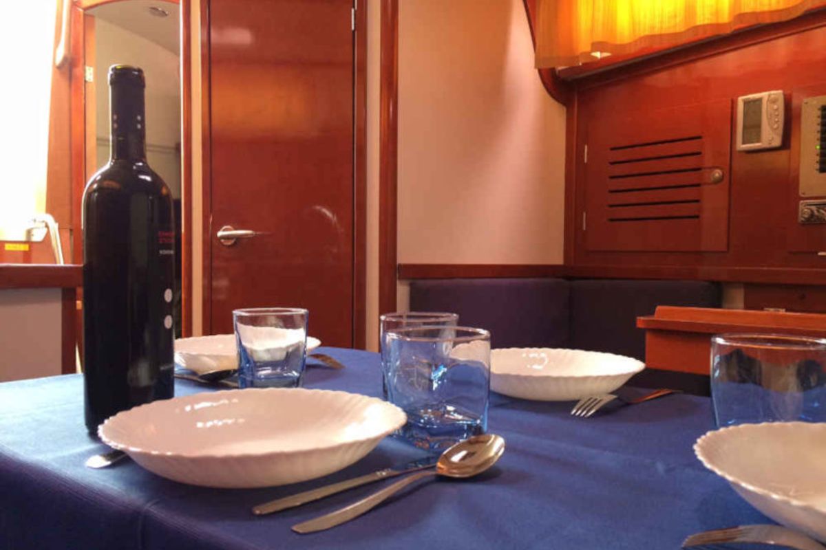 Salon of Nine Muses, a Hanse Yachts Hanse 342 sailboat at Sithonia Municipal Unit, Greece