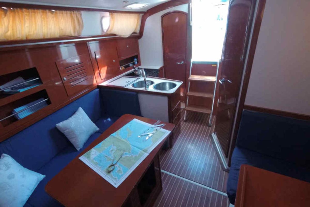 Salon of Nine Muses, a Hanse Yachts Hanse 342 sailboat at Sithonia Municipal Unit, Greece