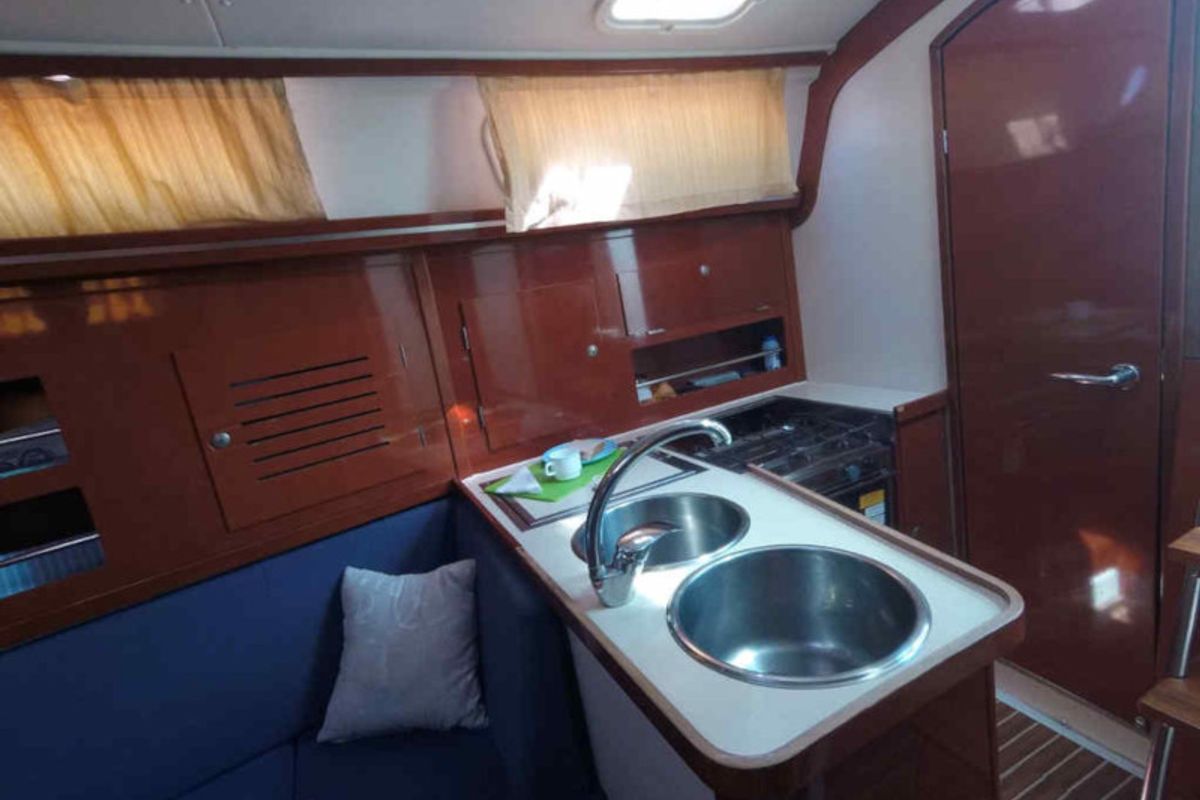 Galley of Nine Muses, a Hanse Yachts Hanse 342 sailboat at Sithonia Municipal Unit, Greece