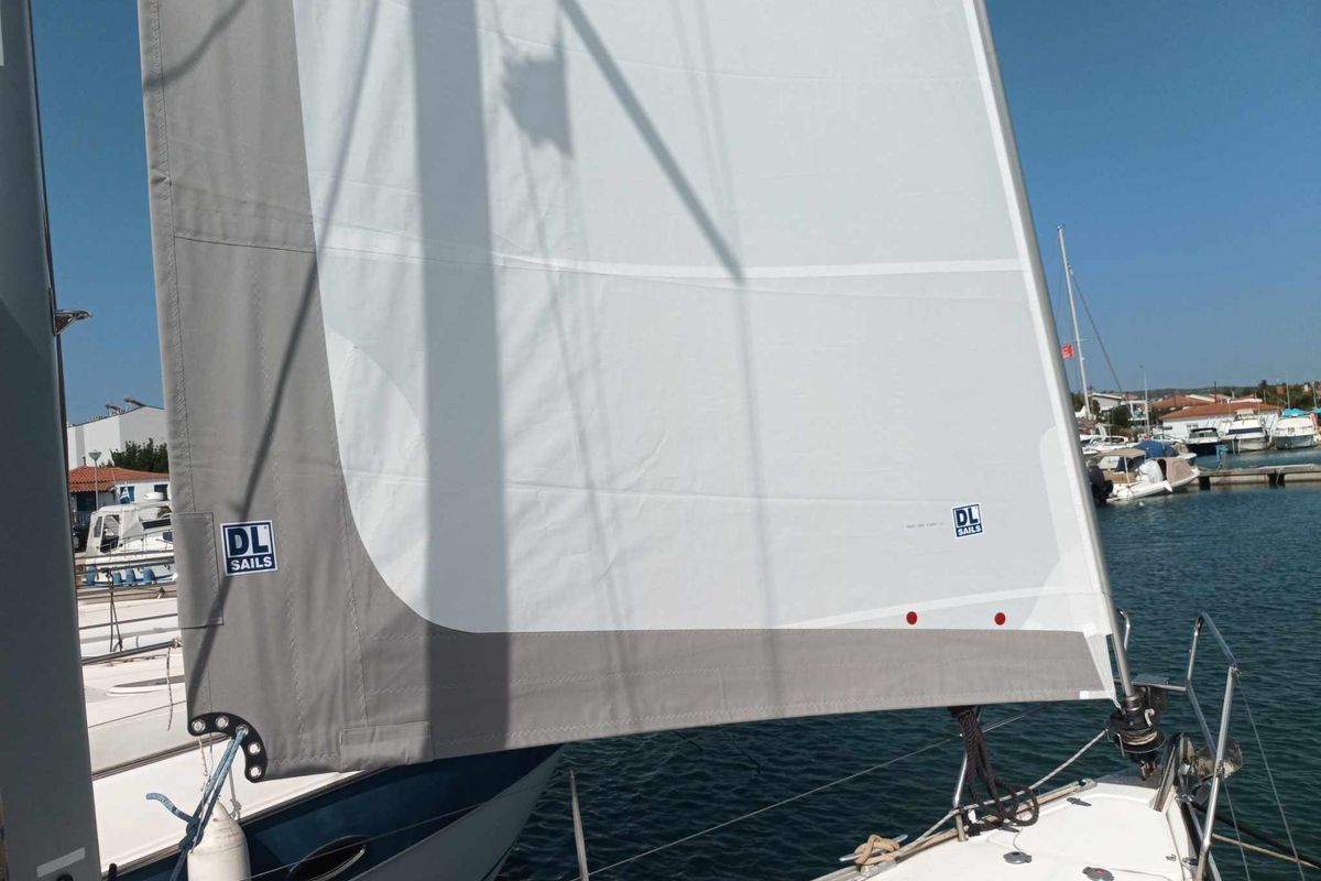 Nine Muses, a Hanse Yachts Hanse 342 sailboat at Sithonia Municipal Unit, Greece