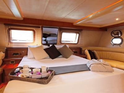 Cabin on Miss B, a Gulet Gulet gulet at Bodrum, Turkey