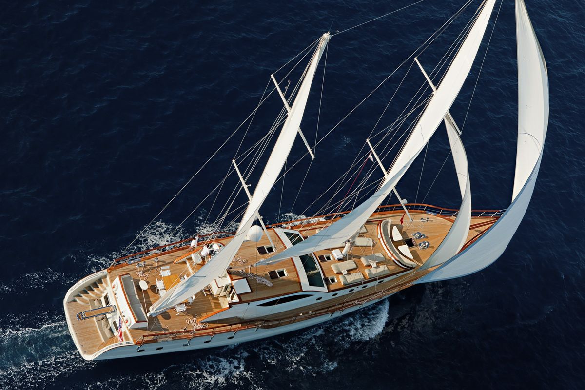 Exterior view of Miss B, a Gulet Gulet gulet at Bodrum, Turkey