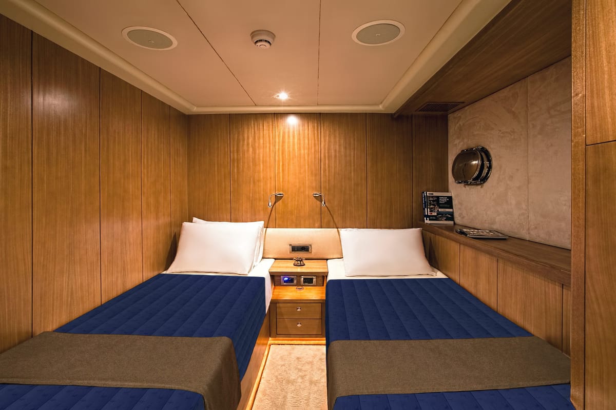 Cabin on Miss B, a Gulet Gulet gulet at Bodrum, Turkey