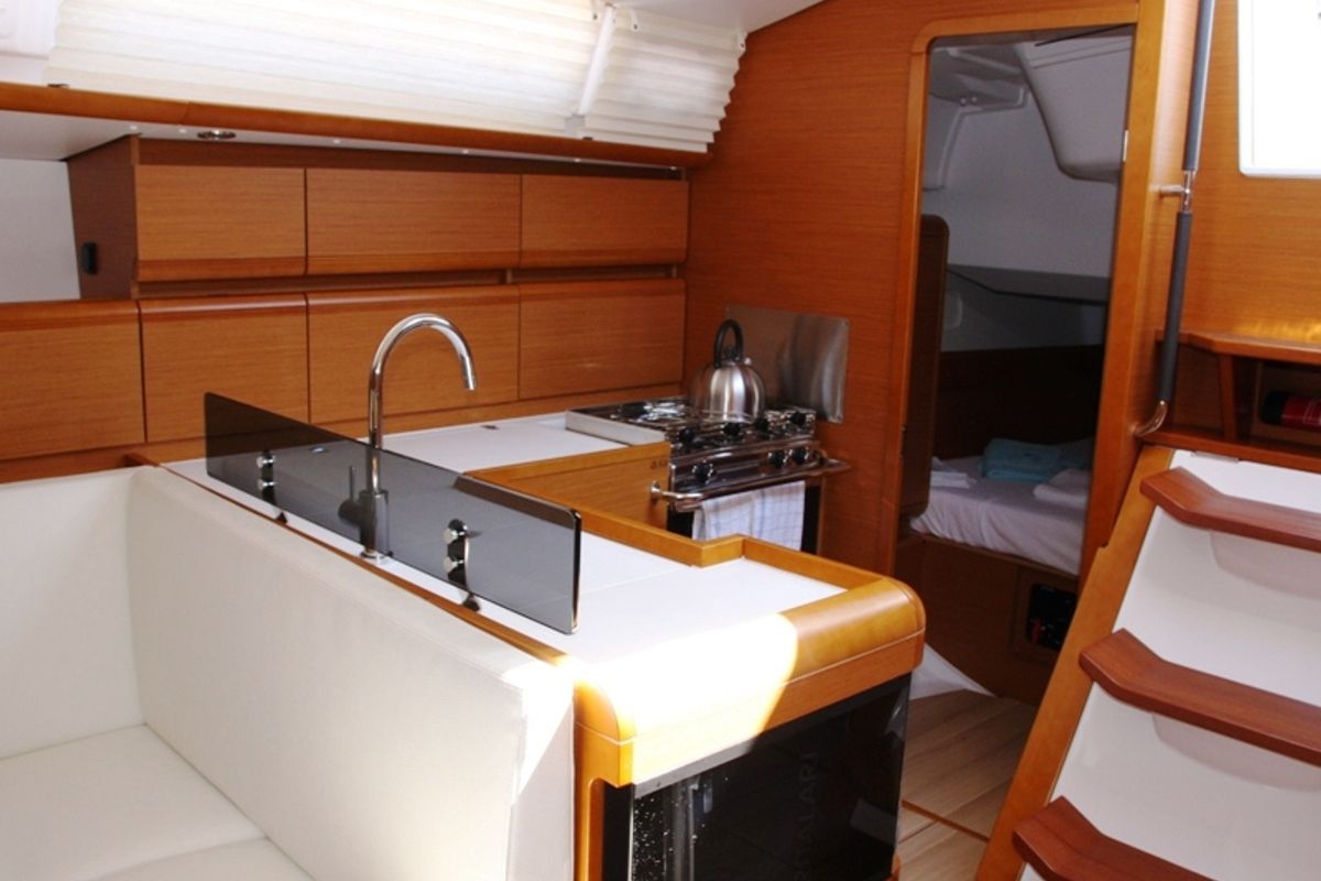 Salon of Code, a Jeanneau Sun Odyssey 439 sailboat at Marmaris, Turkey
