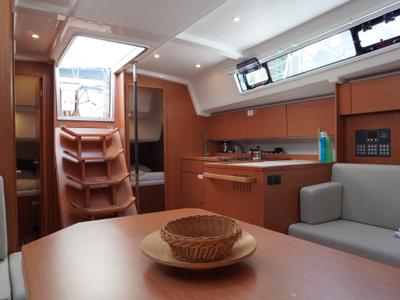 Galley of Alara-3, a Bavaria C42 sailboat at Fethiye, Turkey
