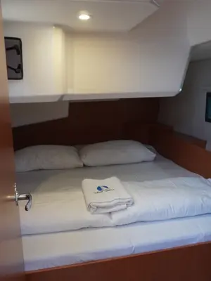 Cabin on Alara-3, a Bavaria C42 sailboat at Fethiye, Turkey