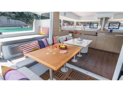 Deck of Dattero - Comfort line , a Lagoon 38 catamaran at Tonnarella, Italy