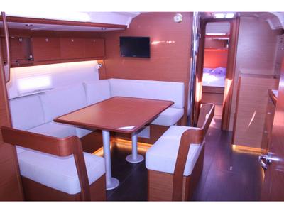 Salon of Marlera, a Dufour 430 sailboat at Dubrovnik, Croatia