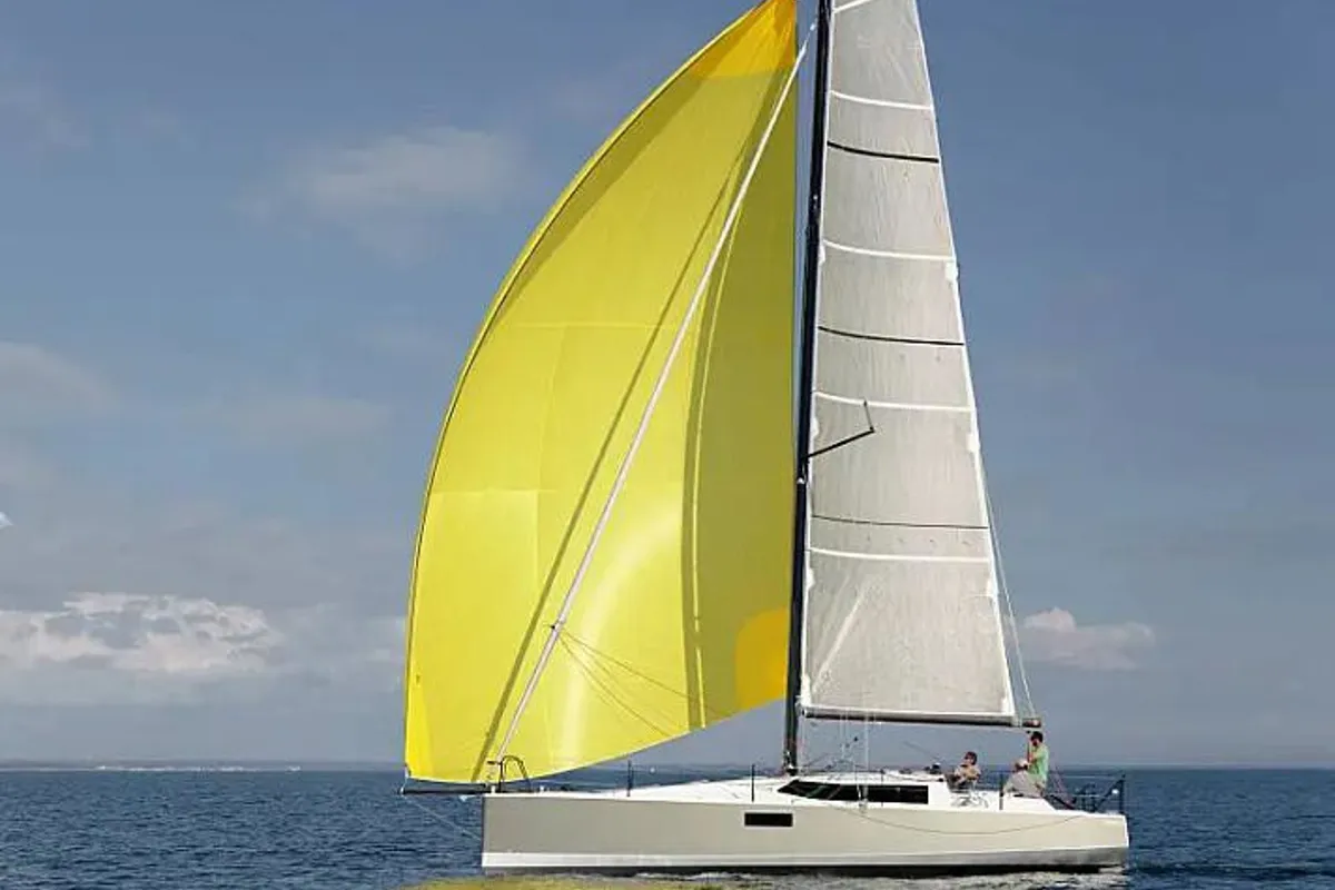 Exterior view of Little Wing, a Pogo Structures Pogo 36 sailboat at Alameda, United States