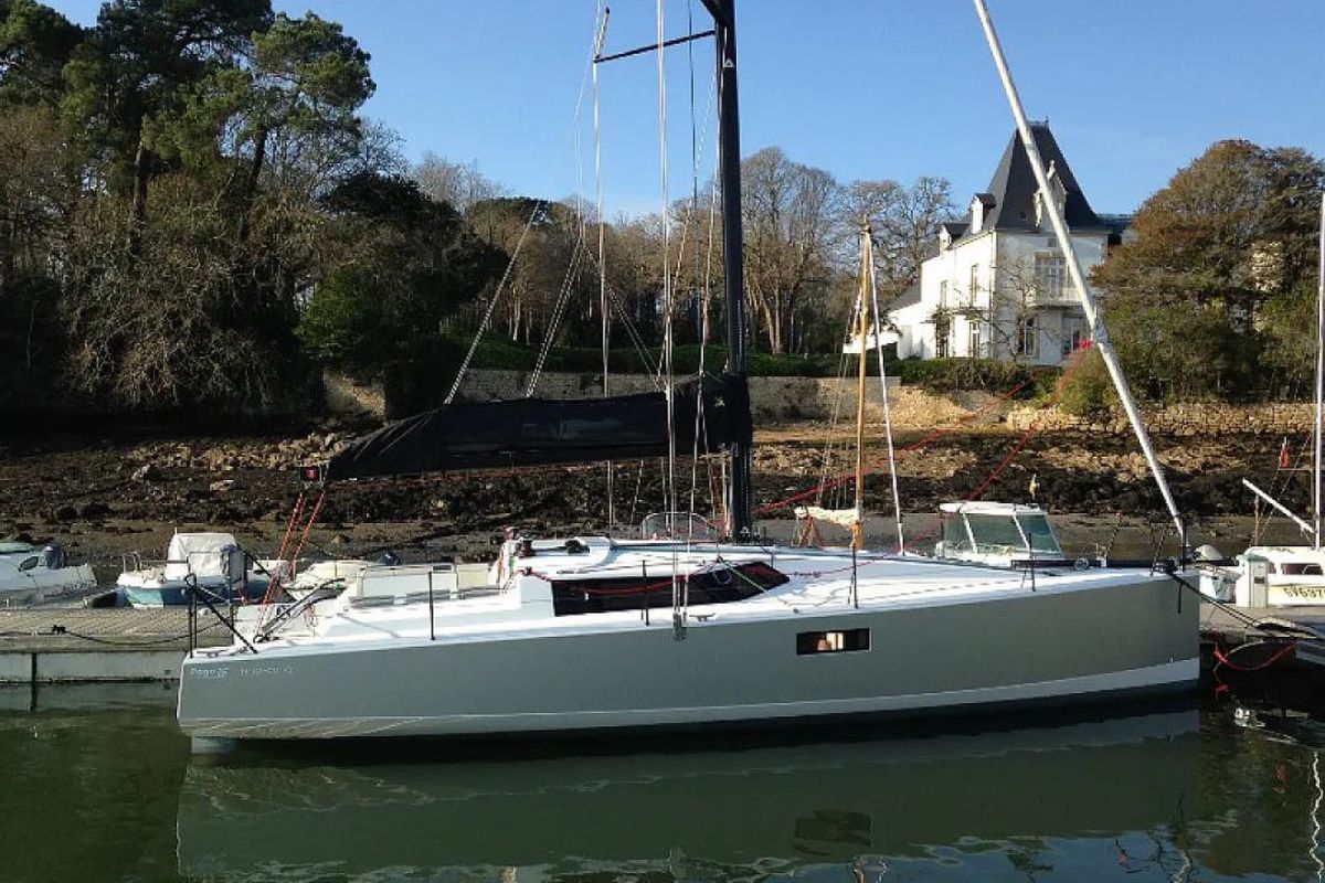 Exterior view of Little Wing, a Pogo Structures Pogo 36 sailboat at Alameda, United States