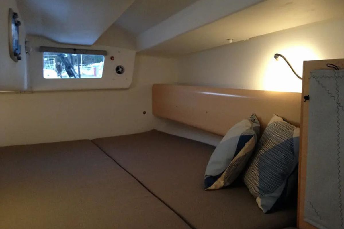Cabin on Little Wing, a Pogo Structures Pogo 36 sailboat at Alameda, United States