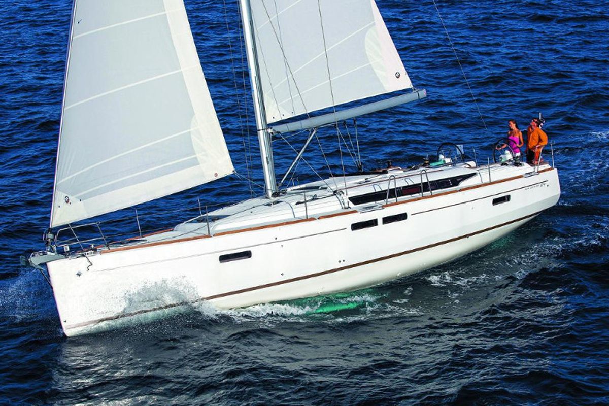 Exterior view of Oceanlord, a Jeanneau Sun Odyssey 509 sailboat at Nieuwpoort, Belgium