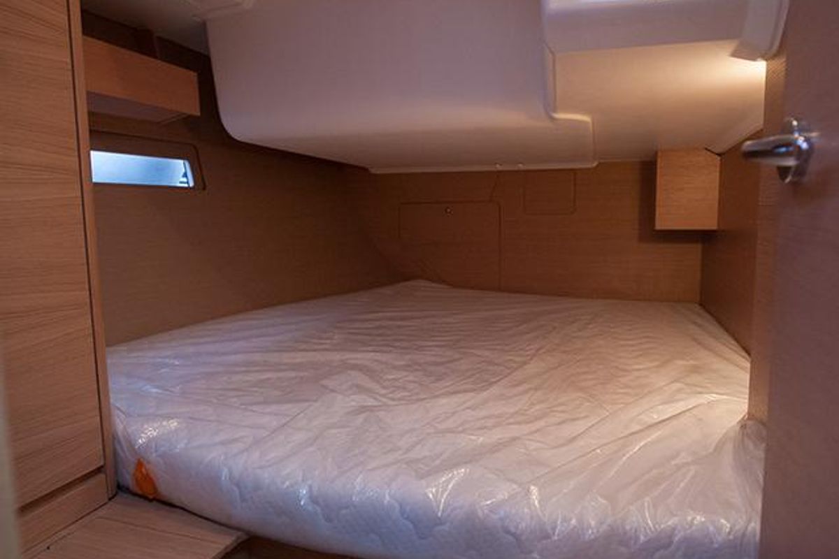 Cabin on Anemos, a Dufour 410 GL sailboat at Sithonia Municipal Unit, Greece