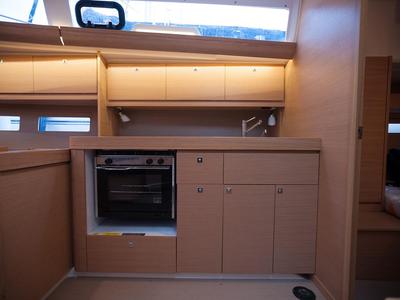 Galley of Anemos, a Dufour 410 GL sailboat at Sithonia Municipal Unit, Greece