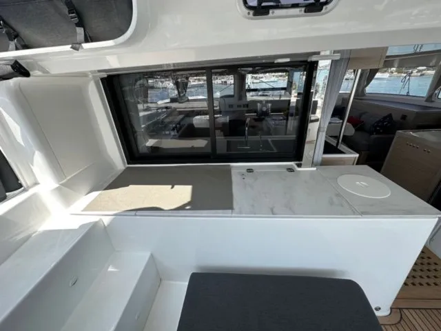 Cockpit of Mira, a Lagoon 46 catamaran at Općina Sukošan, Croatia