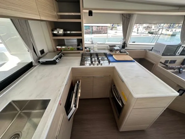 Galley of Mira, a Lagoon 46 catamaran at Općina Sukošan, Croatia