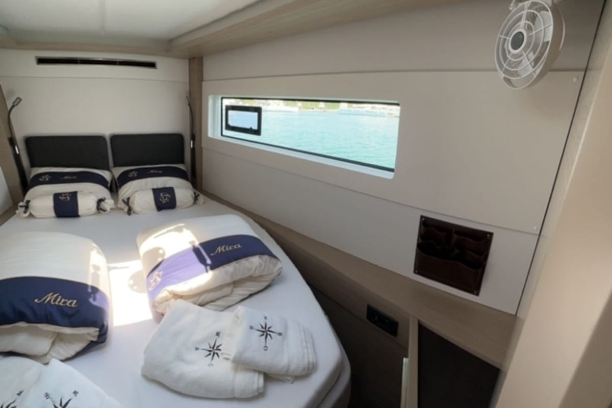 Galley of Mira, a Lagoon 46 catamaran at Općina Sukošan, Croatia