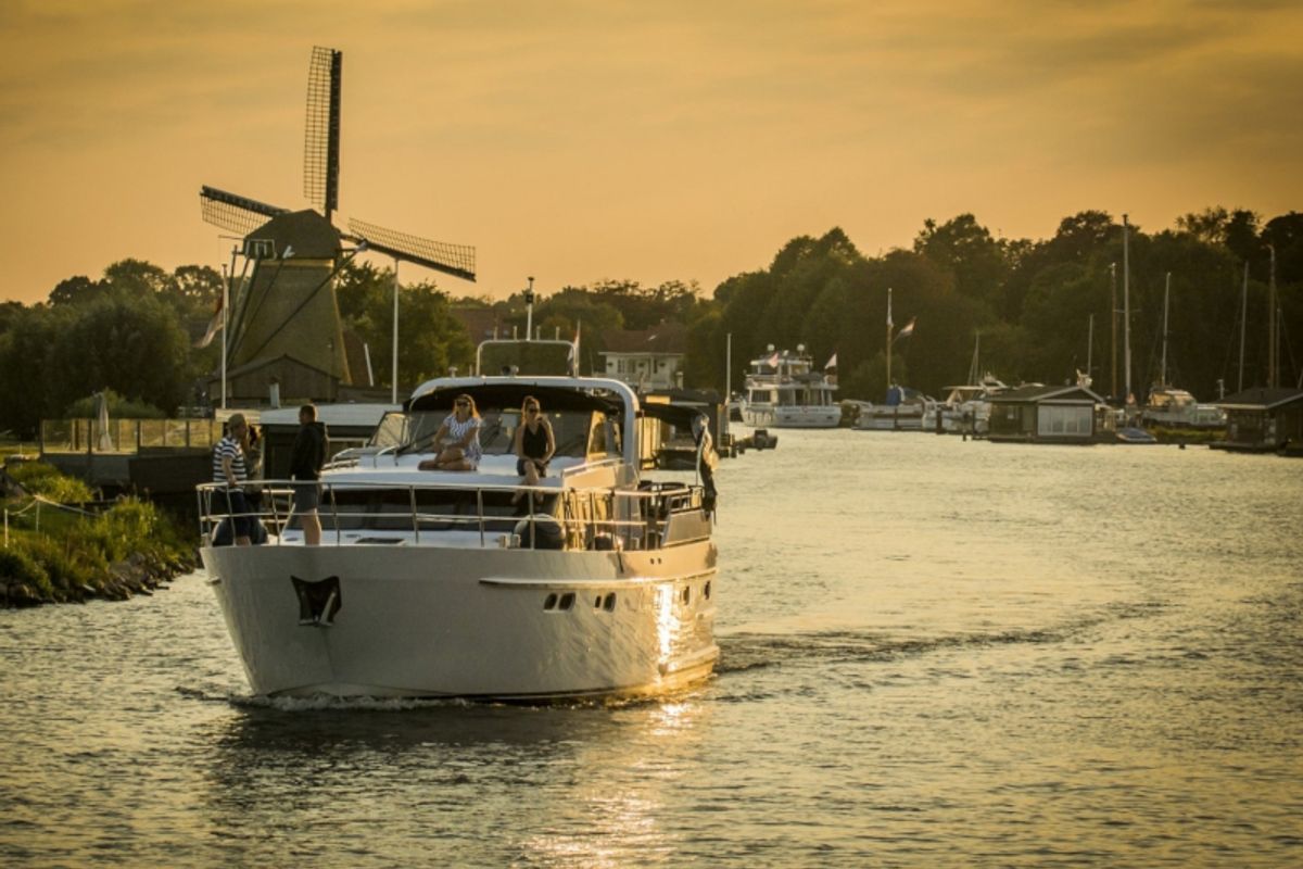Exterior view of Royal, a Pacific Allure 155 motorboat at Heukelum, Netherlands