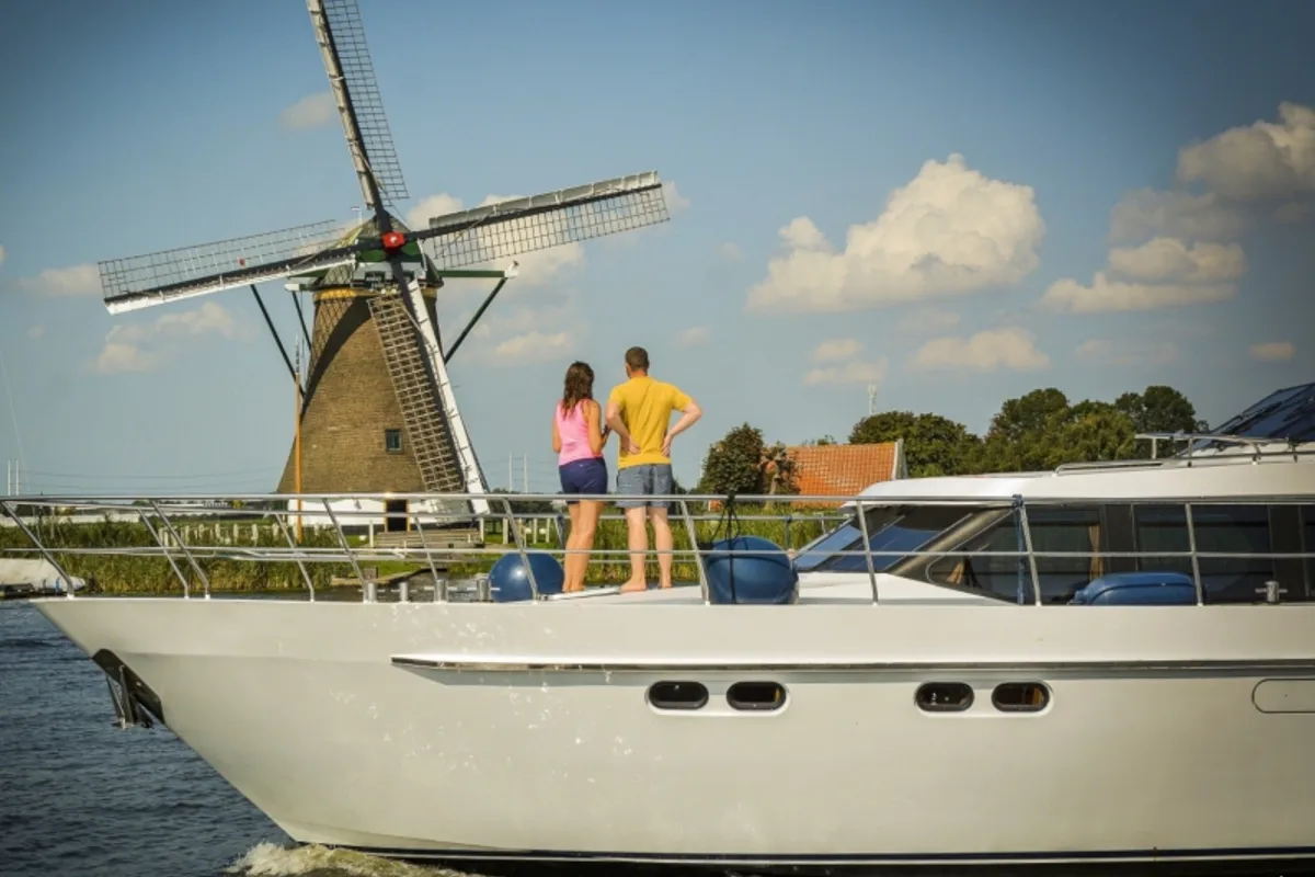 Exterior view of Royal, a Pacific Allure 155 motorboat at Heukelum, Netherlands