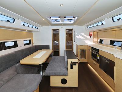 Salon of Vivid, a Hanse Yachts Hanse 510 sailboat at Grad Kaštela, Croatia