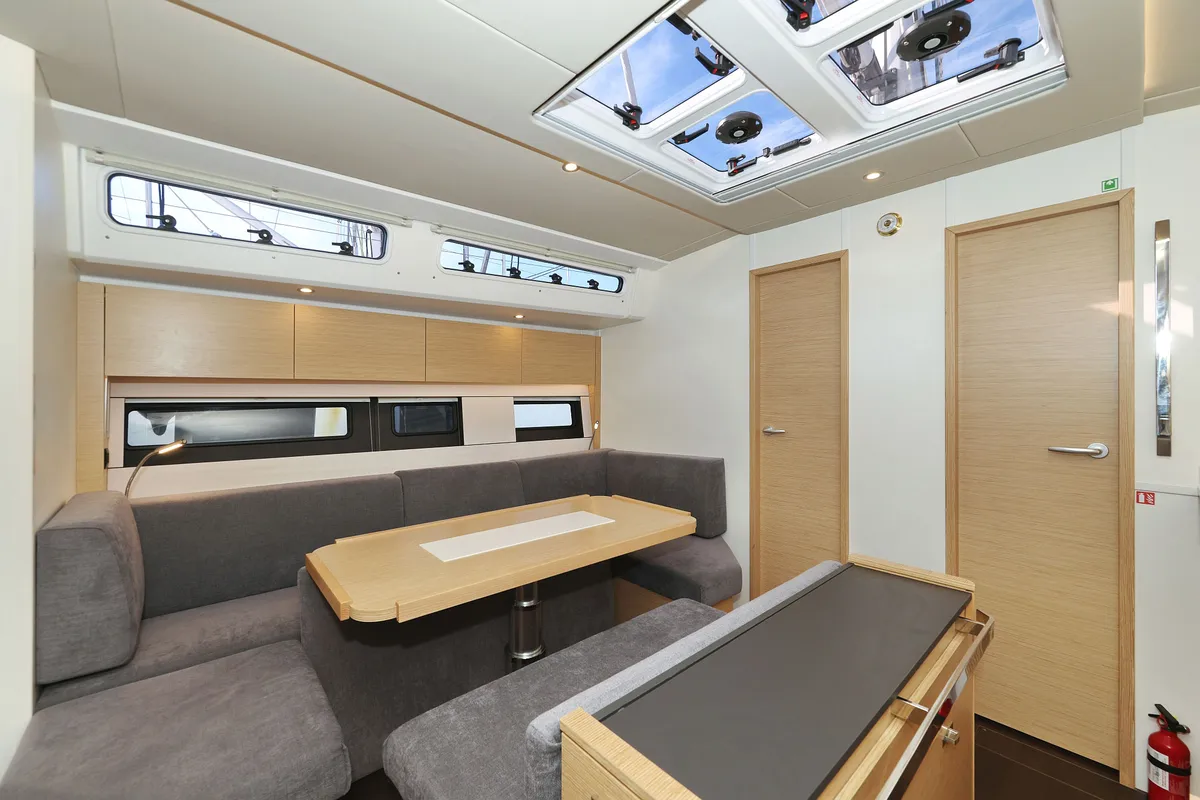 Salon of Vivid, a Hanse Yachts Hanse 510 sailboat at Grad Kaštela, Croatia