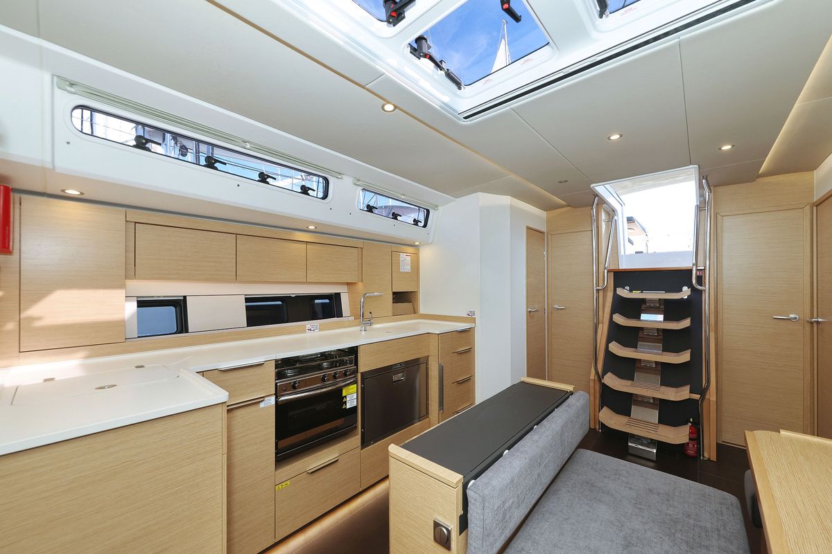 Galley of Vivid, a Hanse Yachts Hanse 510 sailboat at Grad Kaštela, Croatia