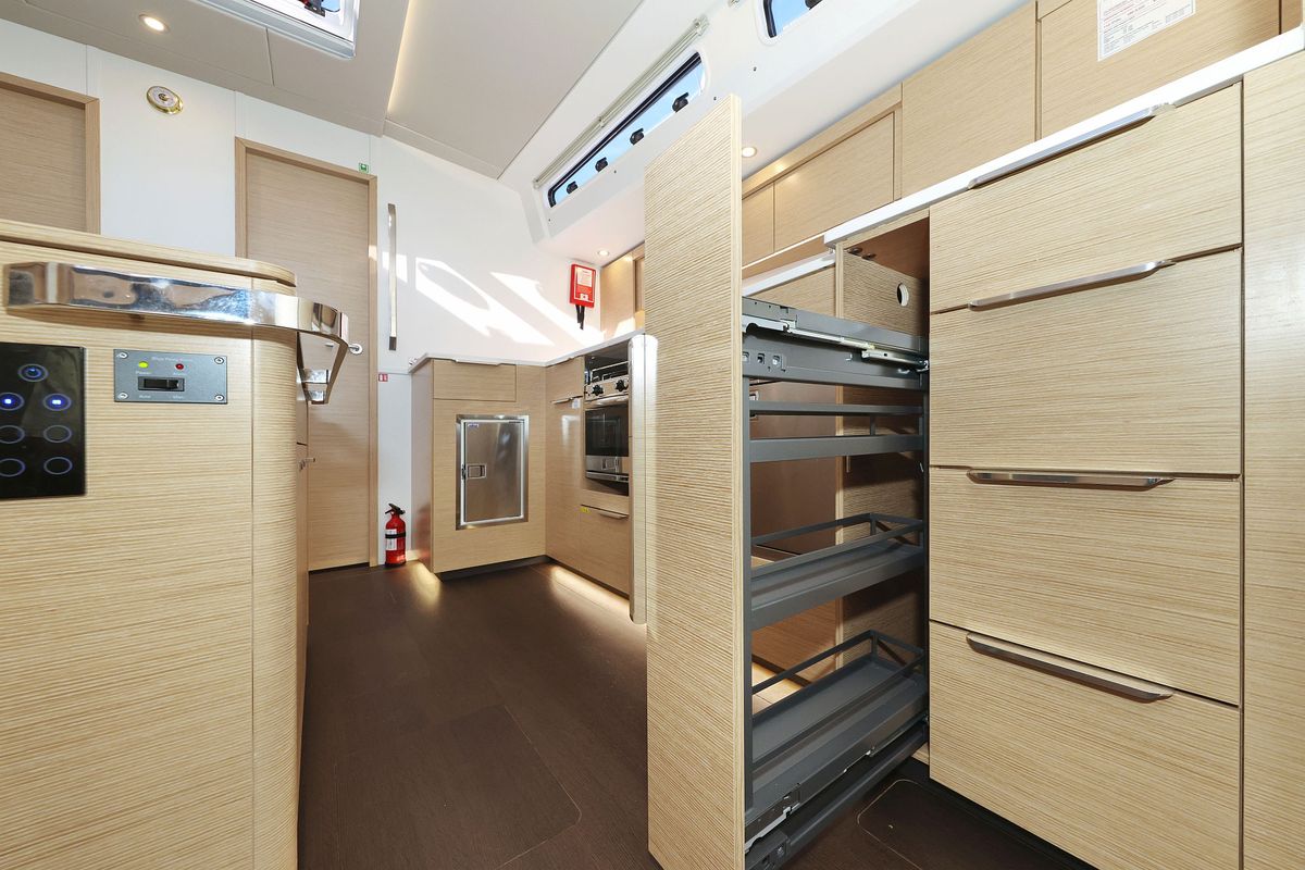 Galley of Vivid, a Hanse Yachts Hanse 510 sailboat at Grad Kaštela, Croatia