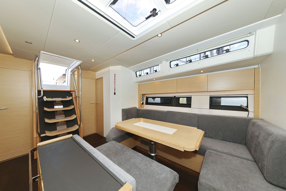 Salon of Vivid, a Hanse Yachts Hanse 510 sailboat at Grad Kaštela, Croatia