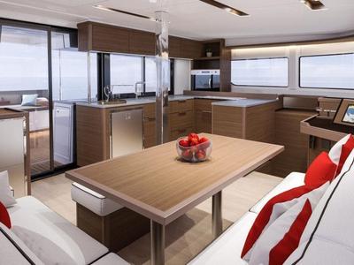 Galley of Kosmo, a Lagoon 46 catamaran at Anzio, Italy