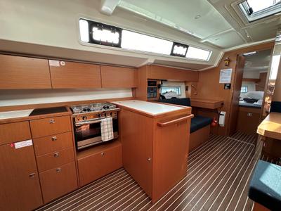 Galley of Melina, a Bavaria C38 sailboat at Athens, Greece