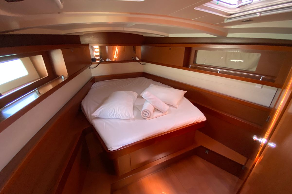 Cabin on Callidora, a Beneteau Oceanis 45 sailboat at Municipal Unit of Rhodes, Greece