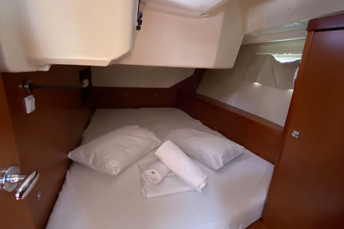Cabin on Callidora, a Beneteau Oceanis 45 sailboat at Municipal Unit of Rhodes, Greece