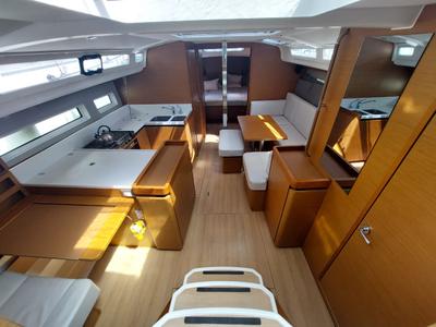 Salon of Apollonas, a Jeanneau Sun Odyssey 440 sailboat at Gouvia, Greece