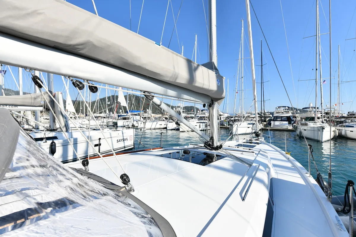 Yassica, a Hanse Yachts Hanse 460 sailboat at Fethiye, Turkey