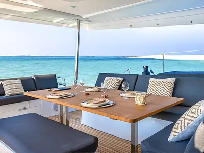 Cabin on Ocean Eye, a Fountaine Pajot Aura 51 catamaran at Grad Trogir, Croatia
