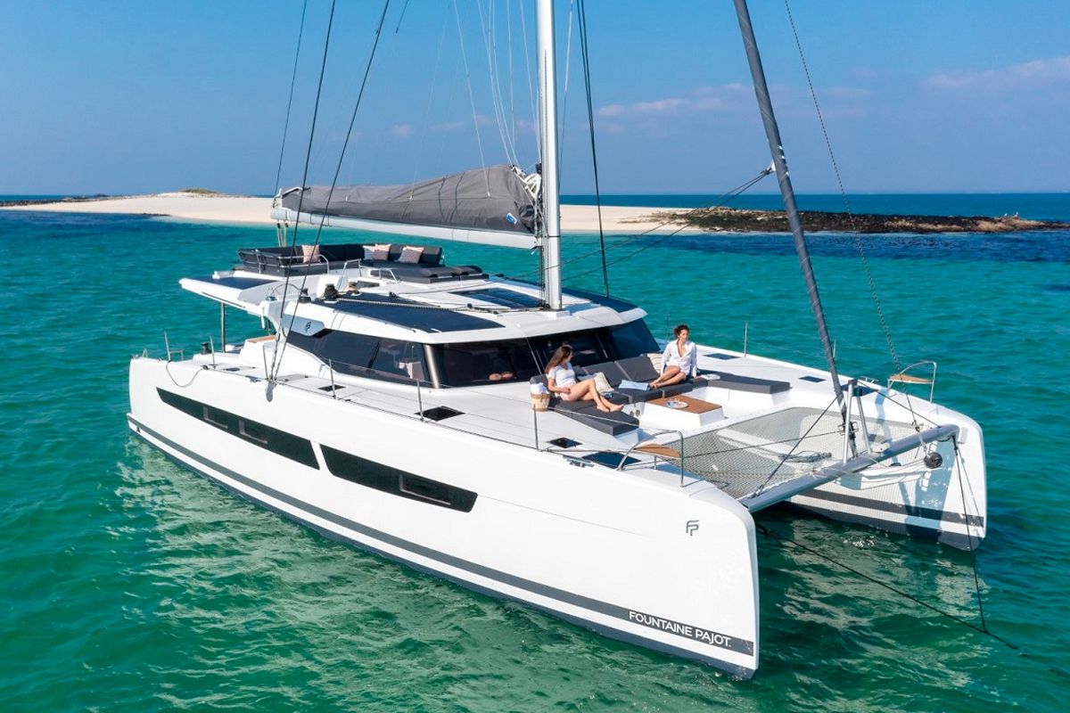 Cabin on Ocean Eye, a Fountaine Pajot Aura 51 catamaran at Grad Trogir, Croatia