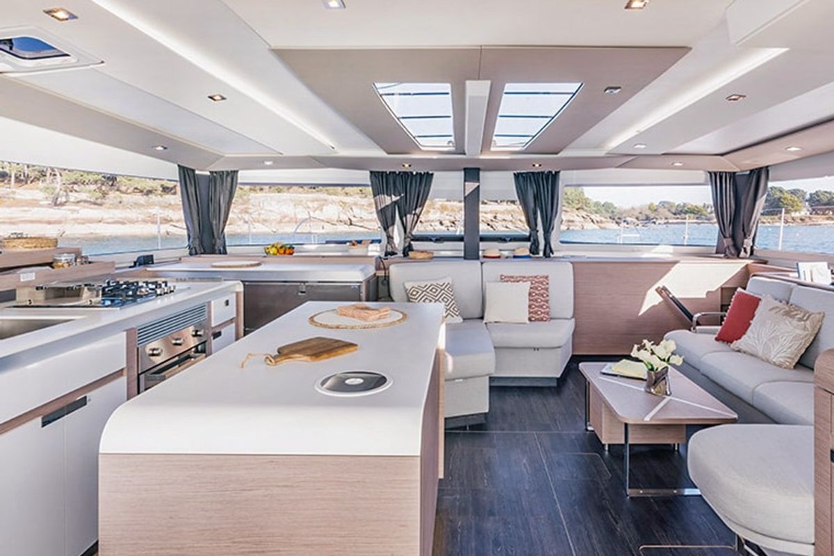 Cabin on Ocean Eye, a Fountaine Pajot Aura 51 catamaran at Grad Trogir, Croatia