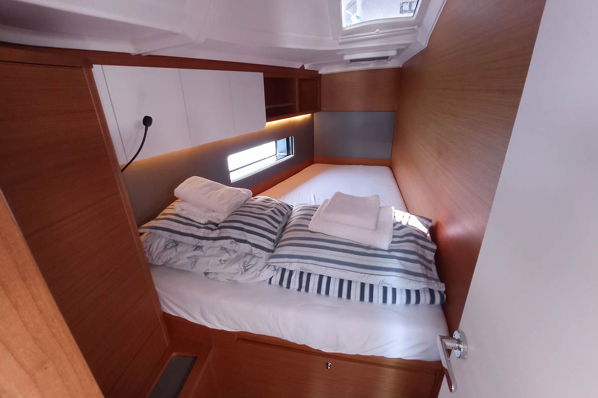 Cabin on Cello, a Dufour 41 sailboat at Seget Donji, Croatia
