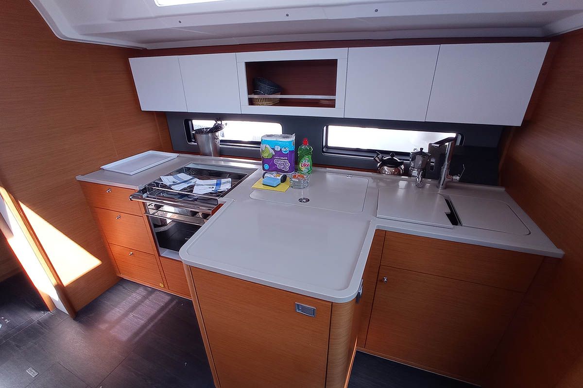Galley of Cello, a Dufour 41 sailboat at Seget Donji, Croatia