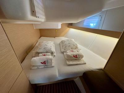 Cabin on Adelyna, a Elan Impression 45 sailboat at Grad Biograd na Moru, Croatia