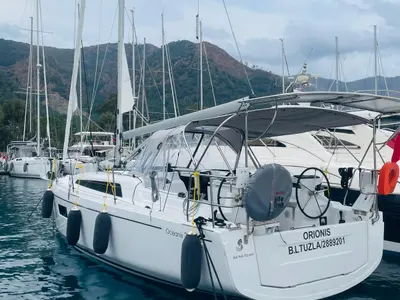 Orionis, a Beneteau Oceanis 34.1 sailboat at Marmaris, Turkey
