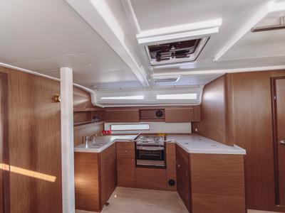 Galley of Miro 2022, a Beneteau Oceanis 40.1 sailboat at Marmaris, Turkey