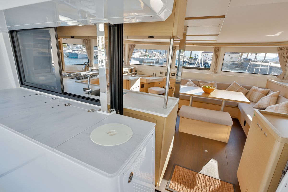 Galley of St. Tatiana, a Lagoon 46 catamaran at Tivat, Montenegro