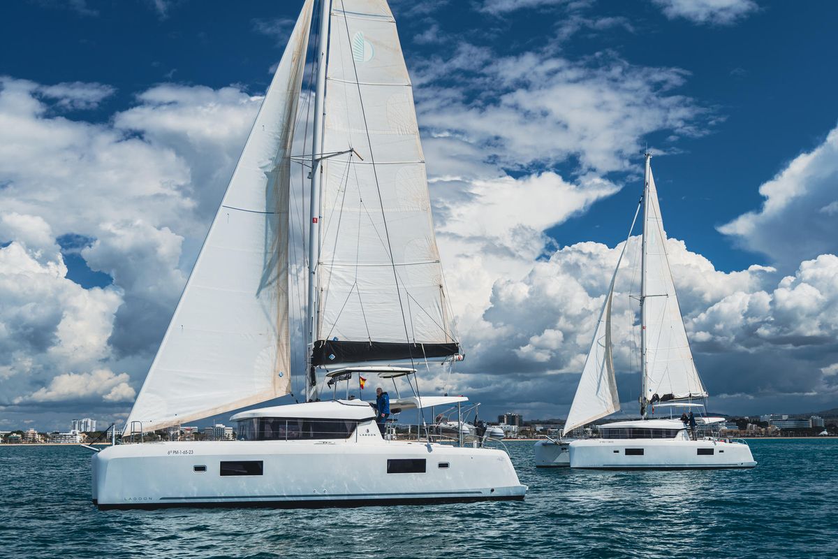 Exterior view of Moonlight, a Lagoon 42 catamaran at Grad Pula, Croatia