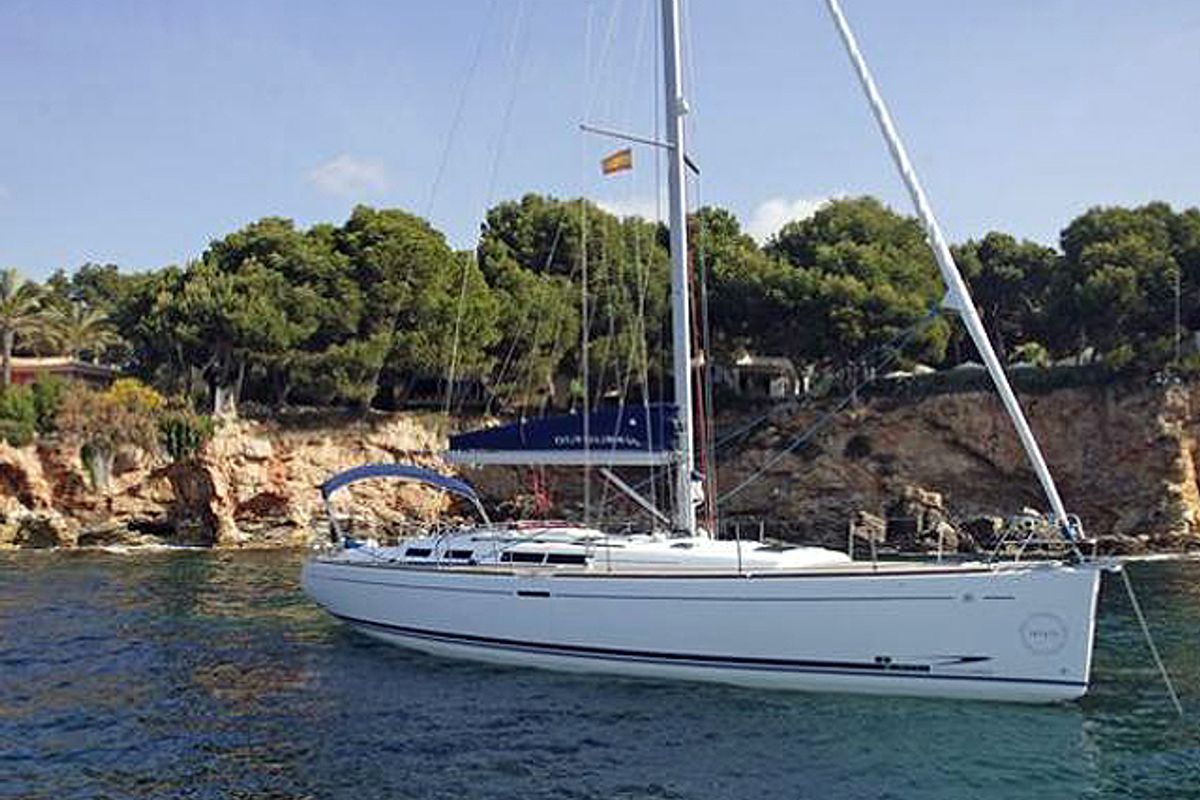 Exterior view of Max, a Dufour 455 sailboat at Kalkara, Malta