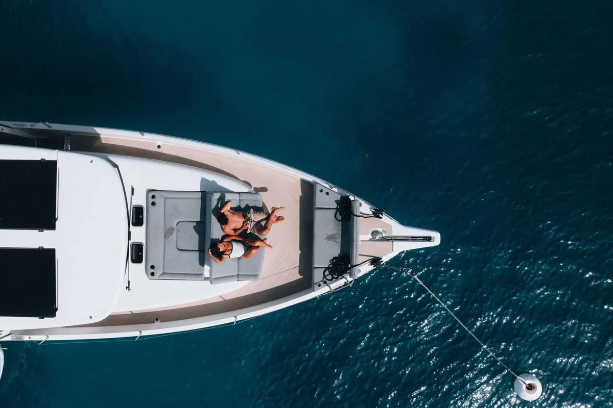 PHILOXENIA, a Jeanneau Sea Loft 480 motorboat at Kontokali, Greece