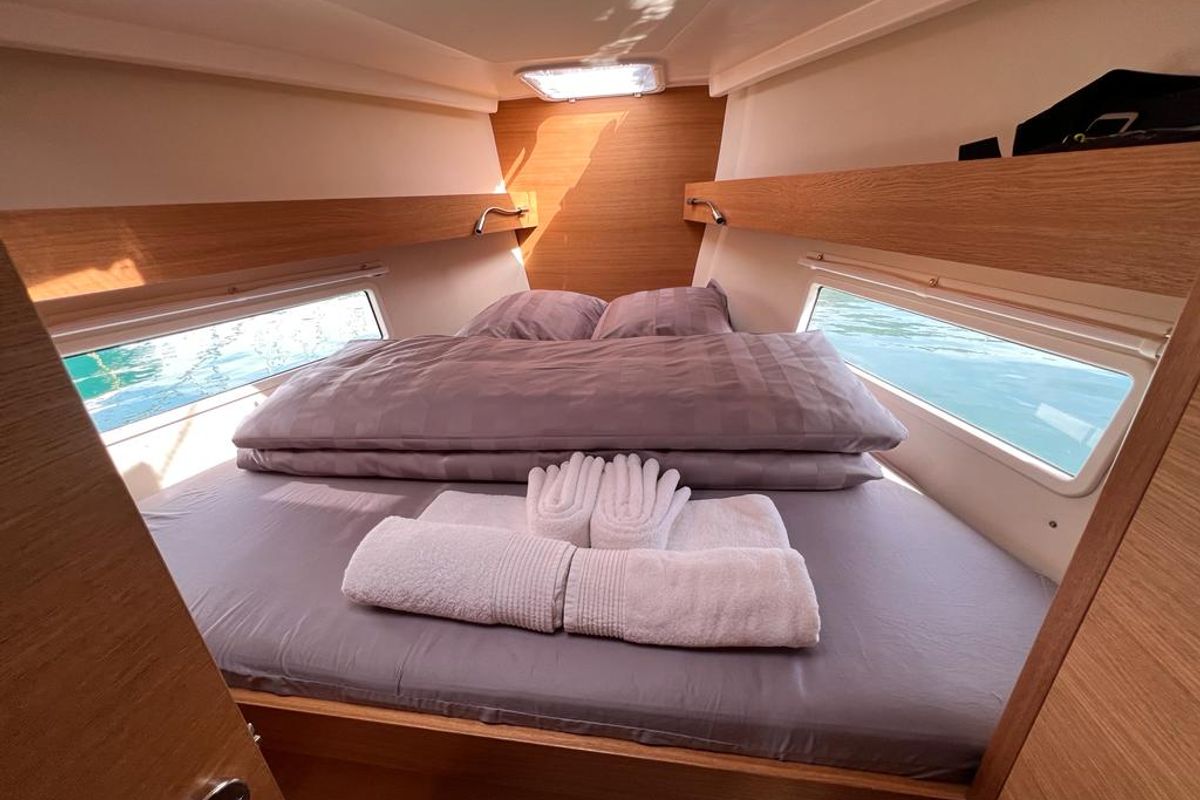 Cabin on JUNO, a AD Boats Salona 46 sailboat at Grad Kaštela, Croatia