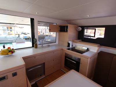 Galley of Amelie, a Dufour 48 Catamaran catamaran at Cecina, Italy