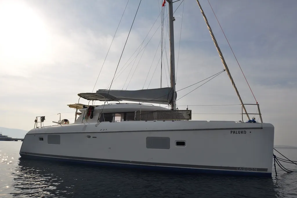 Paluko, a Lagoon Lagoon 421 catamaran at Bodrum, Turkey